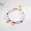 s925 silver natural lavender amethyst faceted bead with zircon bracelet
